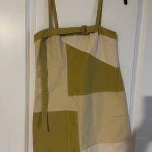 Zara Olive and Cream Mini Dress